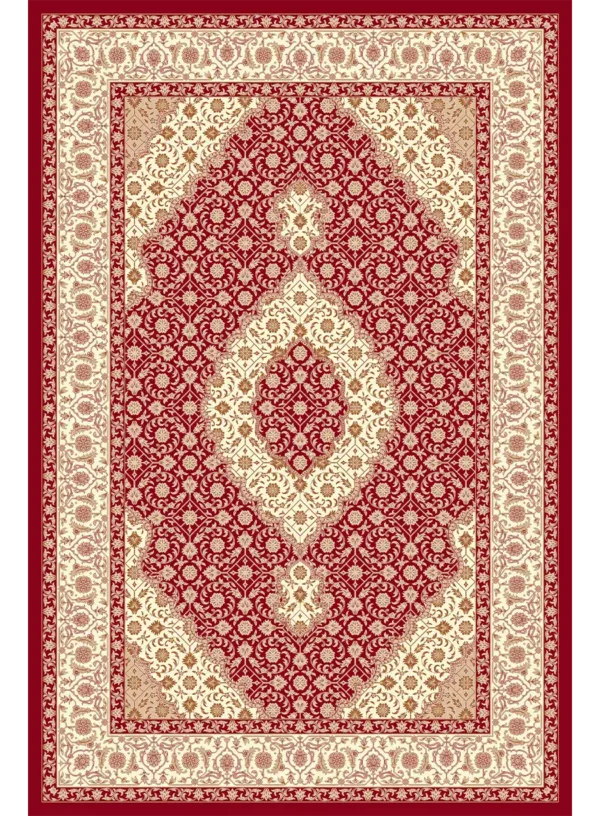 510130-لاکی-Red-120180 فرش ابریشمی ریزماهی | کلکسیون قم - تصویر 1