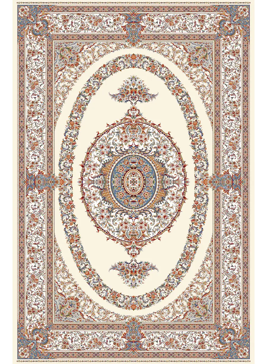 KA003I_200300 فرش ابریشمی فرانسوی | کلکسیون کاشان - تصویر 1