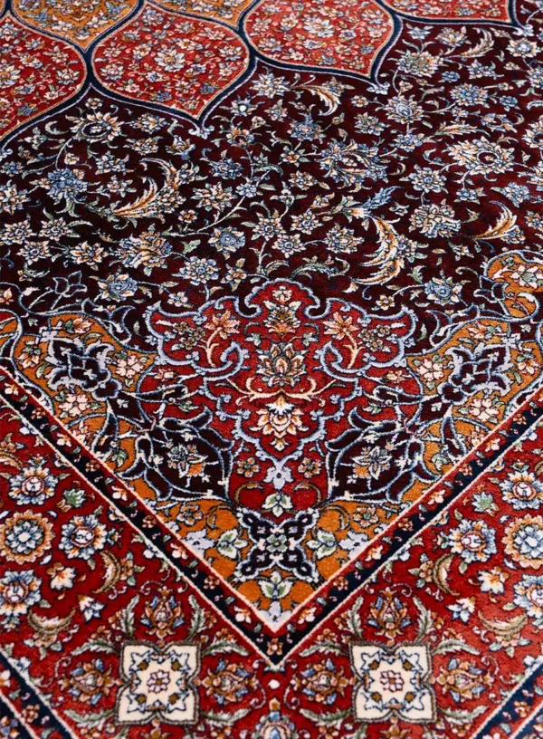 فرش ابریشمی زیر گنبدی | کلکسیون کاشان - تصویر 3