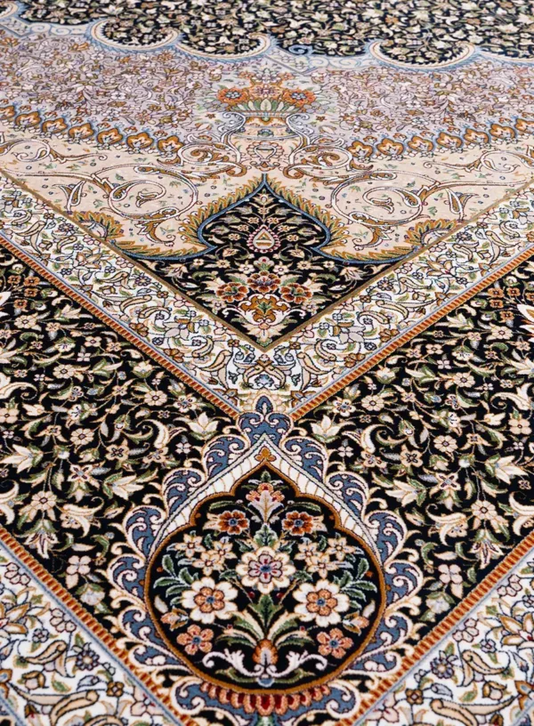 فرش ابریشمی جمشیدی | کلکسیون کاشان - تصویر 2