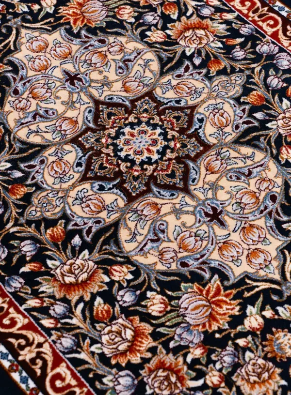 فرش ابریشمی ترنجی درختی | کلکسیون کاشان - تصویر 3