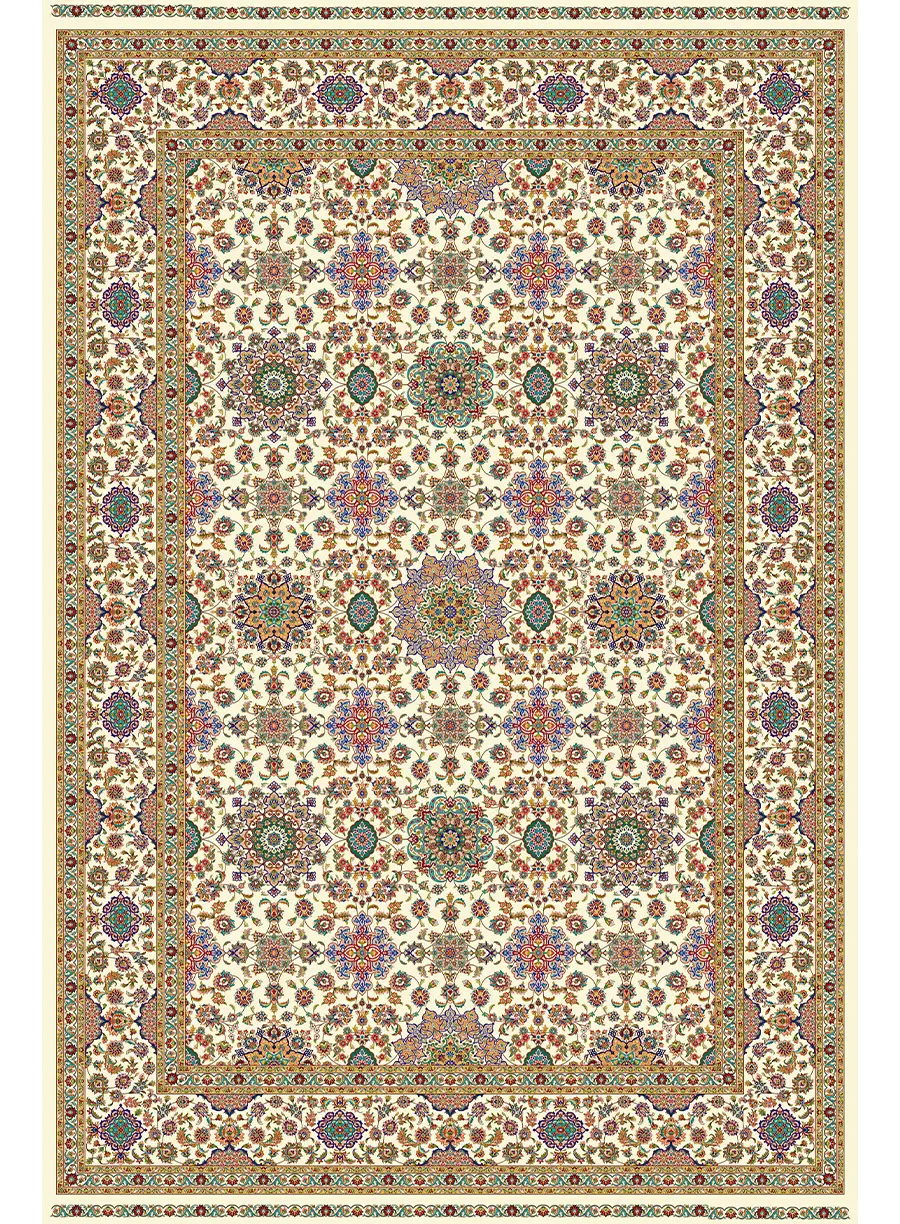 550155C_200300 فرش ابریشمی واگیره ای ترنجی | کلکسیون شاه عباس - تصویر 1