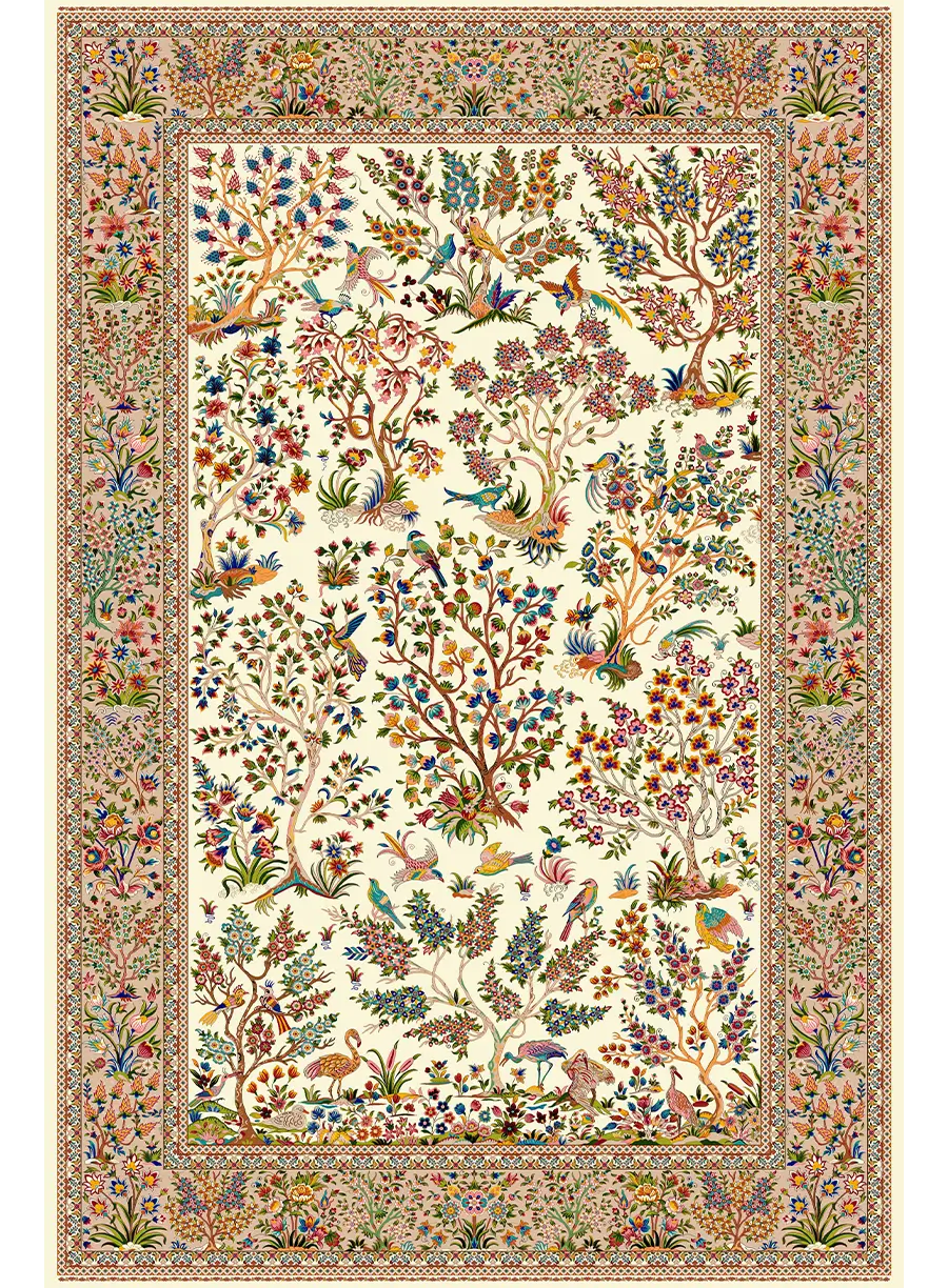 550230c_200300_e1 فرش ابریشمی درختی کرمان | کلکسیون شاه عباس - تصویر 1